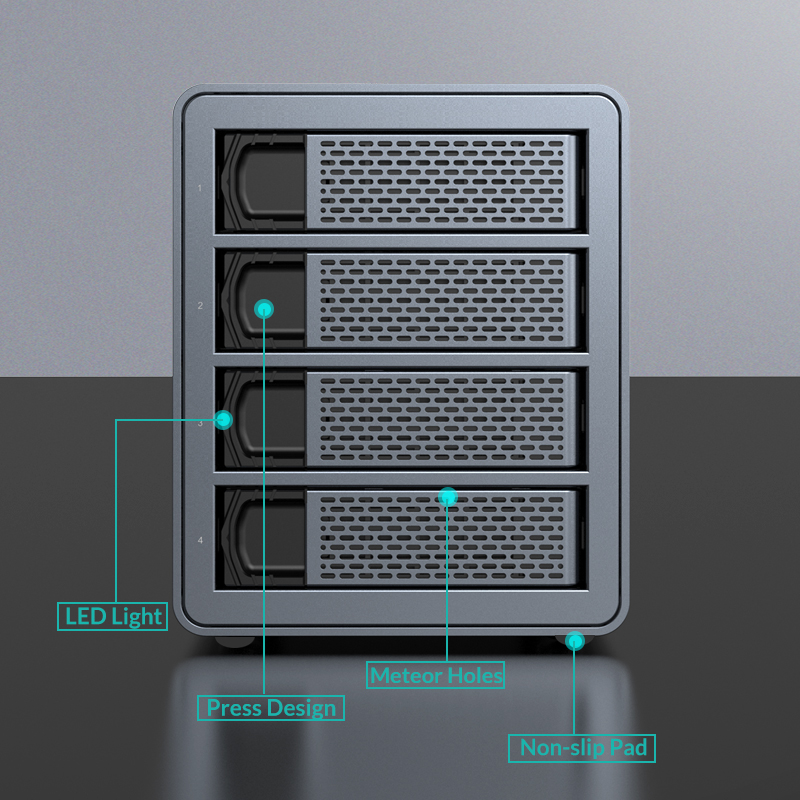 Yottamaster 4-bay HDDケース Type C Amazon.com: Yottamaster 10Gbps 4 Bay USB C Hard Drive